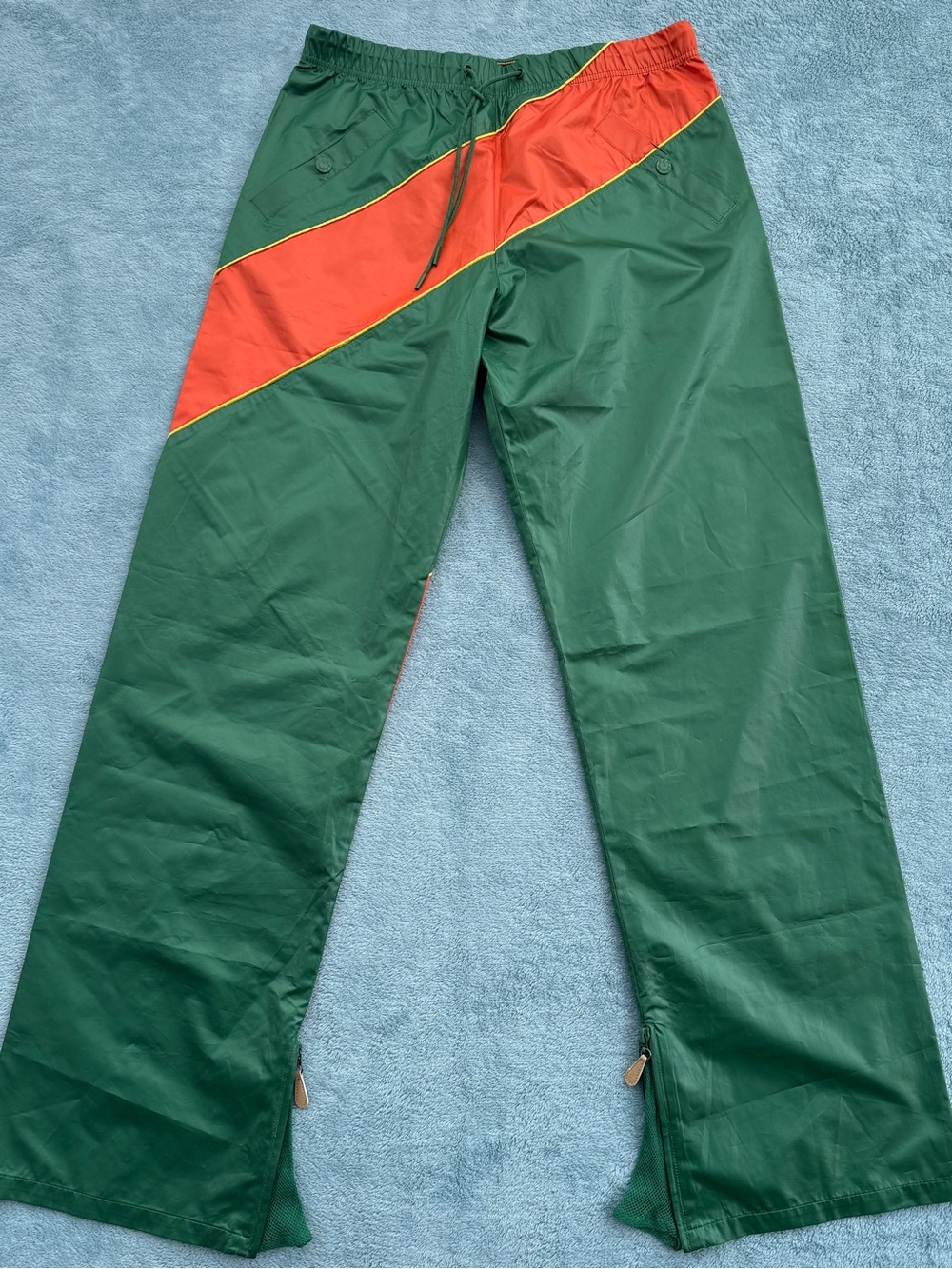 Vintage L.A.M.B. Track Pants in Rasta Colors Women’s size 29 adjustable waist